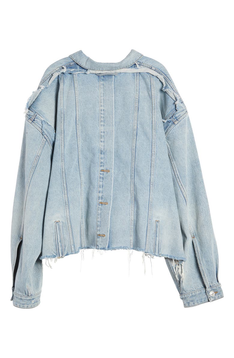 Balenciaga Women's Deconstructed Denim Jacket, Alternate, color, 