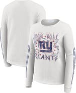 WEAR by Erin Andrews Women's WEAR by Erin Andrews White New York Giants Graphic Waffle Long-Sleeve T-Shirt
