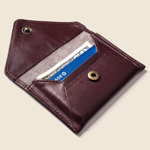 Casupo Mini Envelope Wallet With Rfid Protection In Burgundy