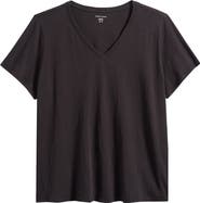 Eileen Fisher Easy V-Neck Organic Cotton T-Shirt