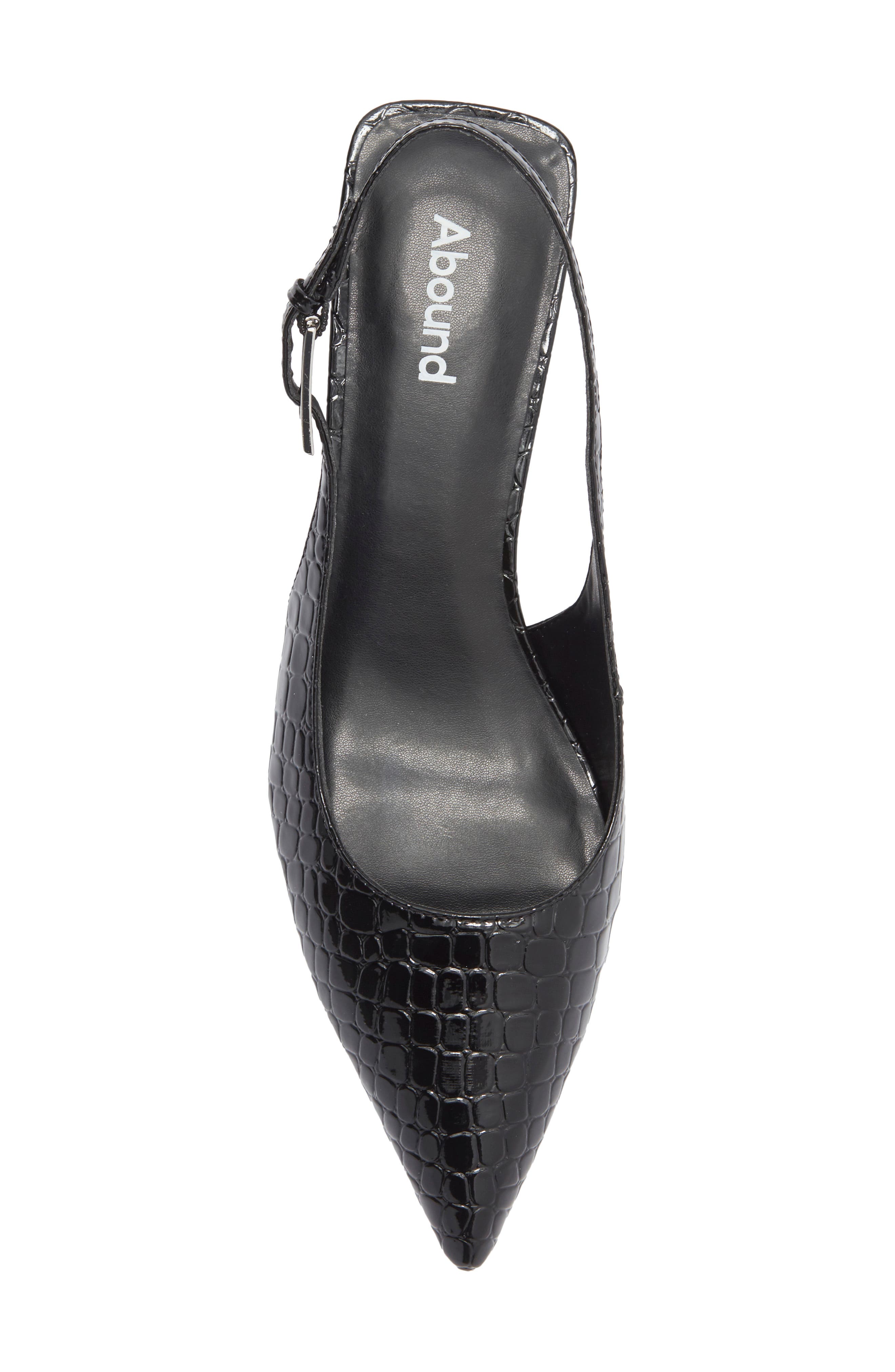 Abound Lidia Slingback Kitten Heel Pump, Alternate, color, Black Croco