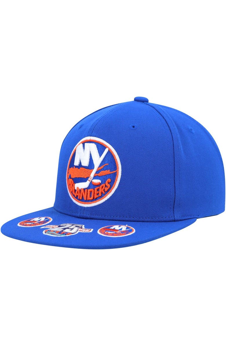 Mitchell & Ness Men's Mitchell & Ness Royal New York Islanders Vintage Hat Trick Snapback Hat, Main, color, Royal