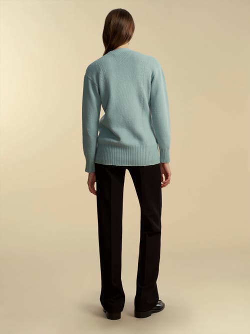 Marina Moscone Waisted Cardigan In Icy Blue