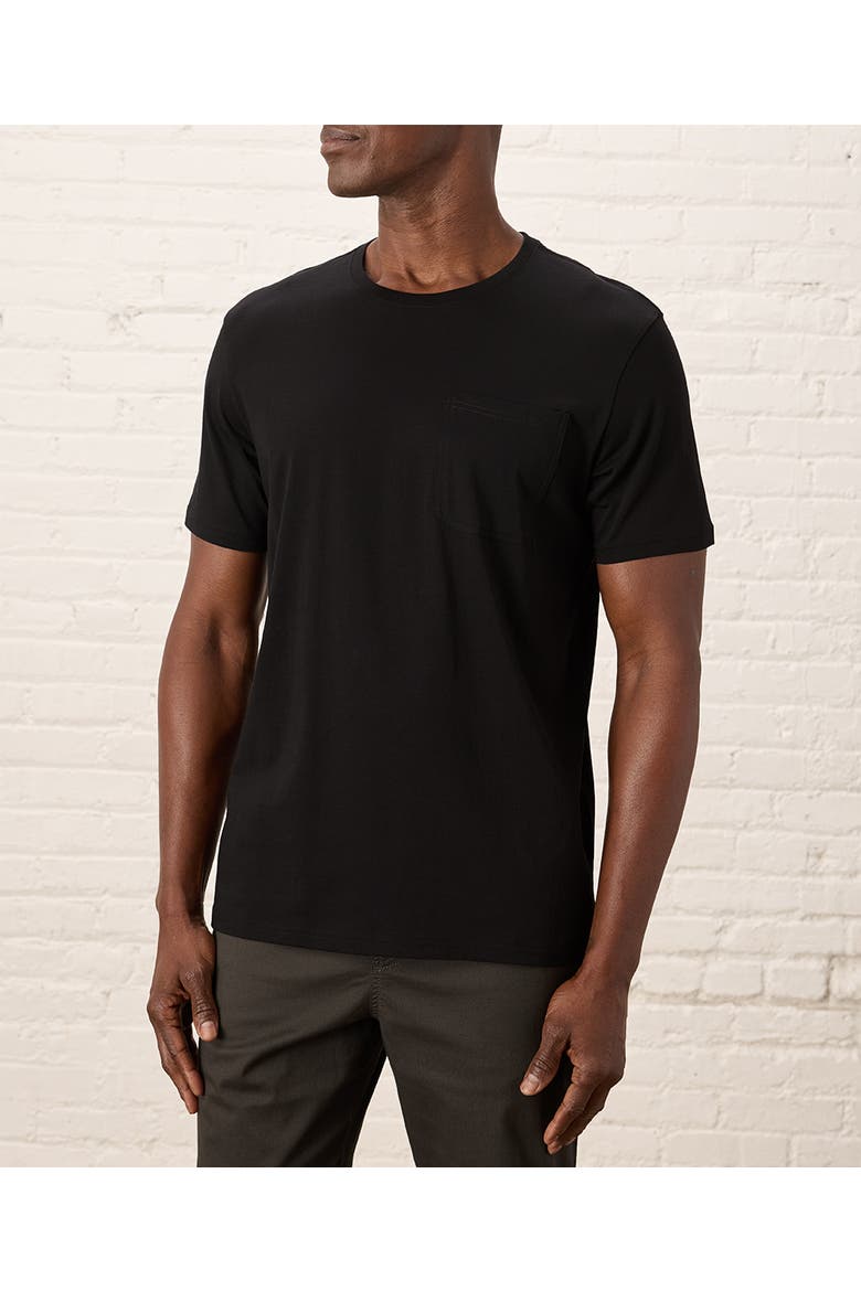 Organic Cotton Softspun Pocket Crew Tee, Main, color, Black