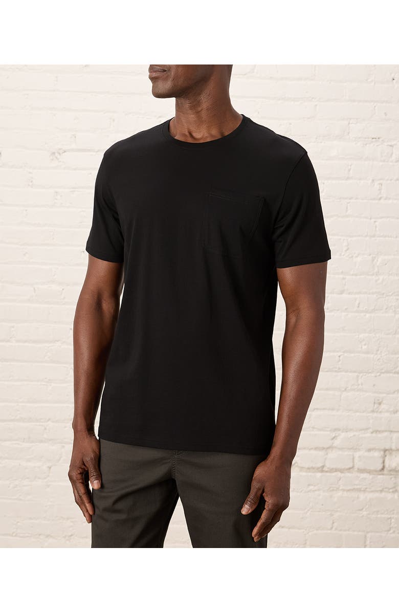 Pact Organic Cotton Softspun Pocket Crew Tee, Main, color, Black