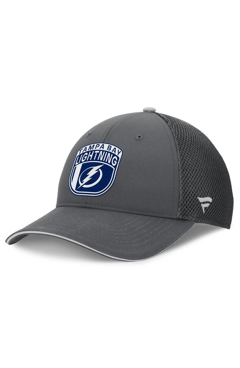 FANATICS Men's Fanatics Gray Tampa Bay Lightning Authentic Pro Home Ice Trucker Adjustable Hat, Alternate, color, Gray