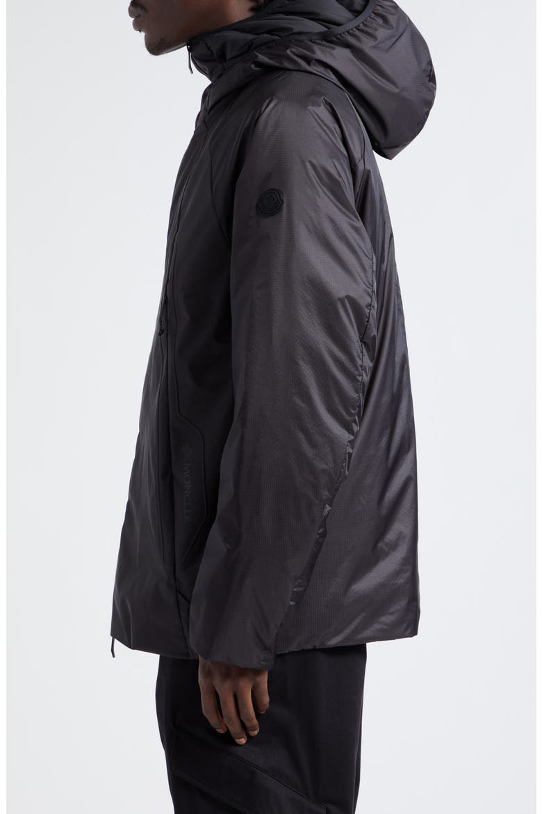Aberdeen Hooded Down Jacket, Alternate, color, BLACK