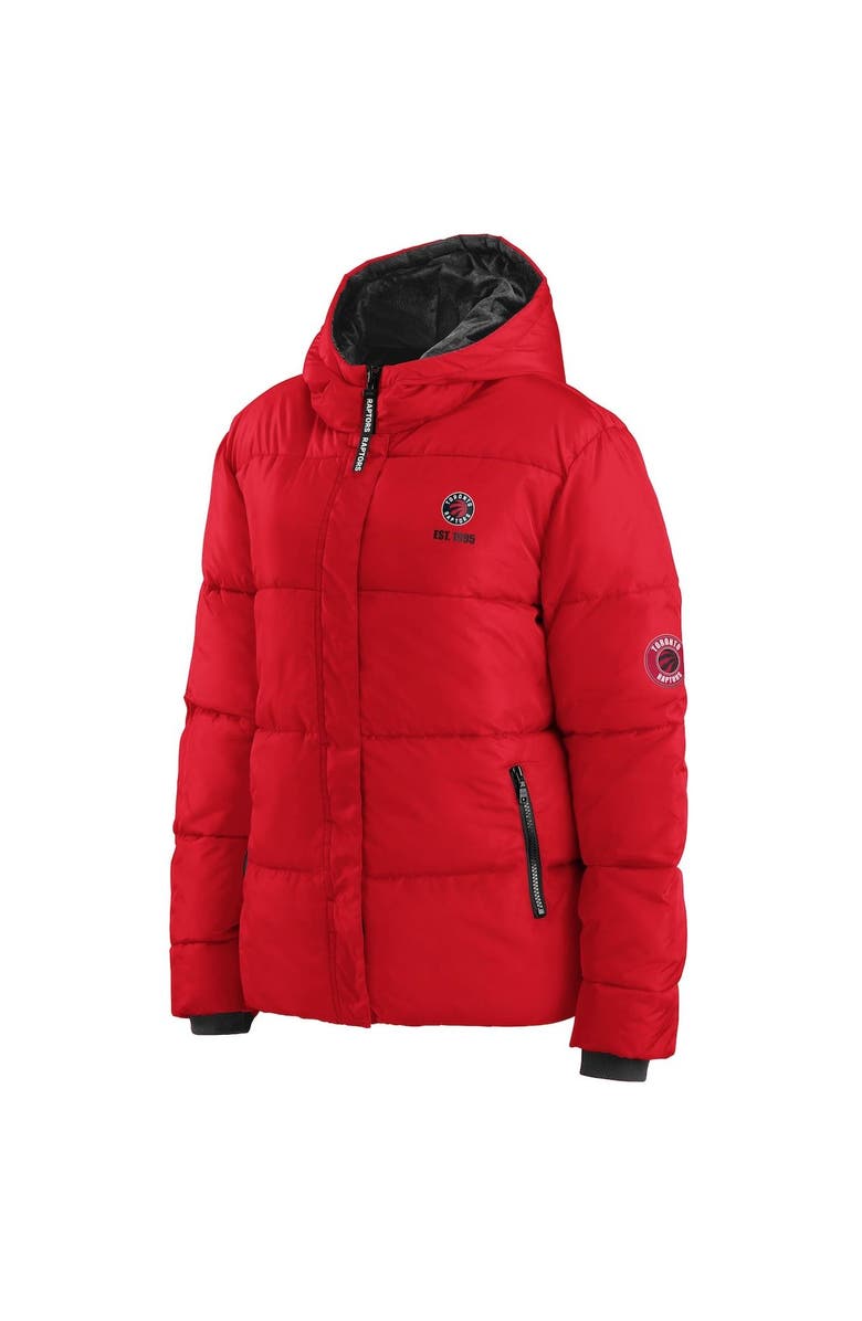 WEAR by Erin Andrews Women's WEAR by Erin Andrews Red Toronto Raptors Plush Puffer Full-Zip Jacket, Alternate, color, Red
