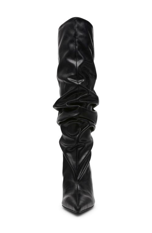 Steve Madden Distortion Fleece Knee High Boot In Black