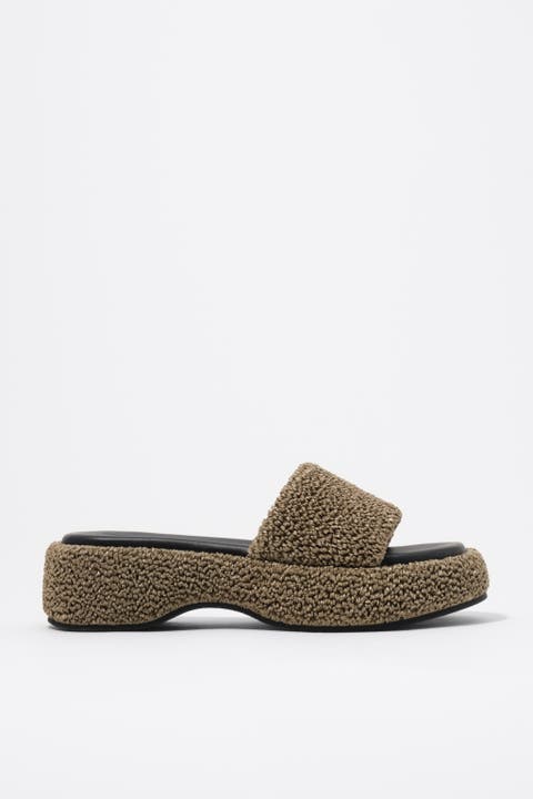 Fabric Platform Sandal