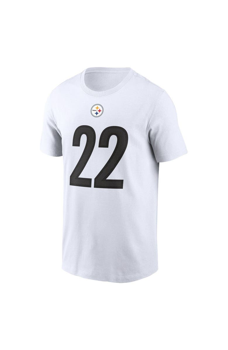 Nike Men's Nike Najee Harris White Pittsburgh Steelers Player Name & Number T-Shirt, Alternate, color,