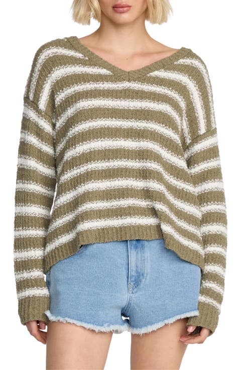 Stripe V-Neck Sweater