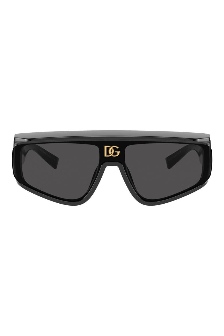 146mm Rectangular Sunglasses, Main, color, BLACK
