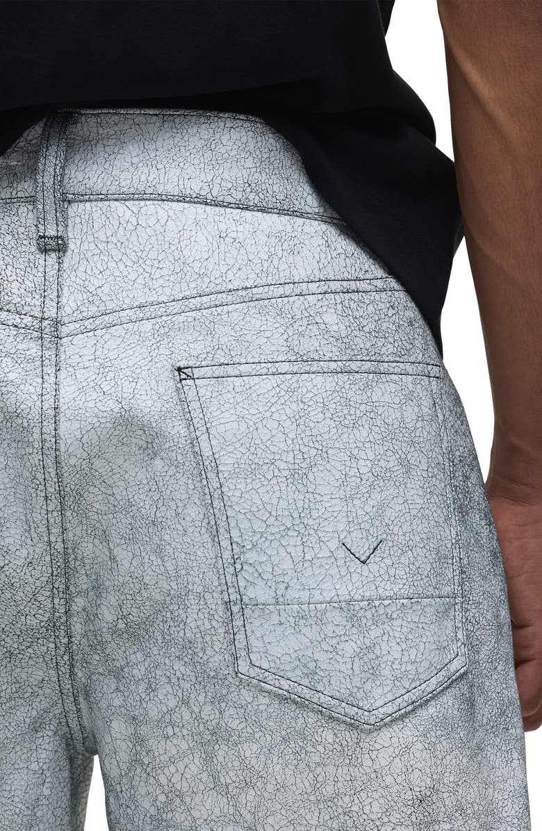 Hudson Jeans Clint Leather Five Pocket Shorts, Alternate, color, Cracked White
