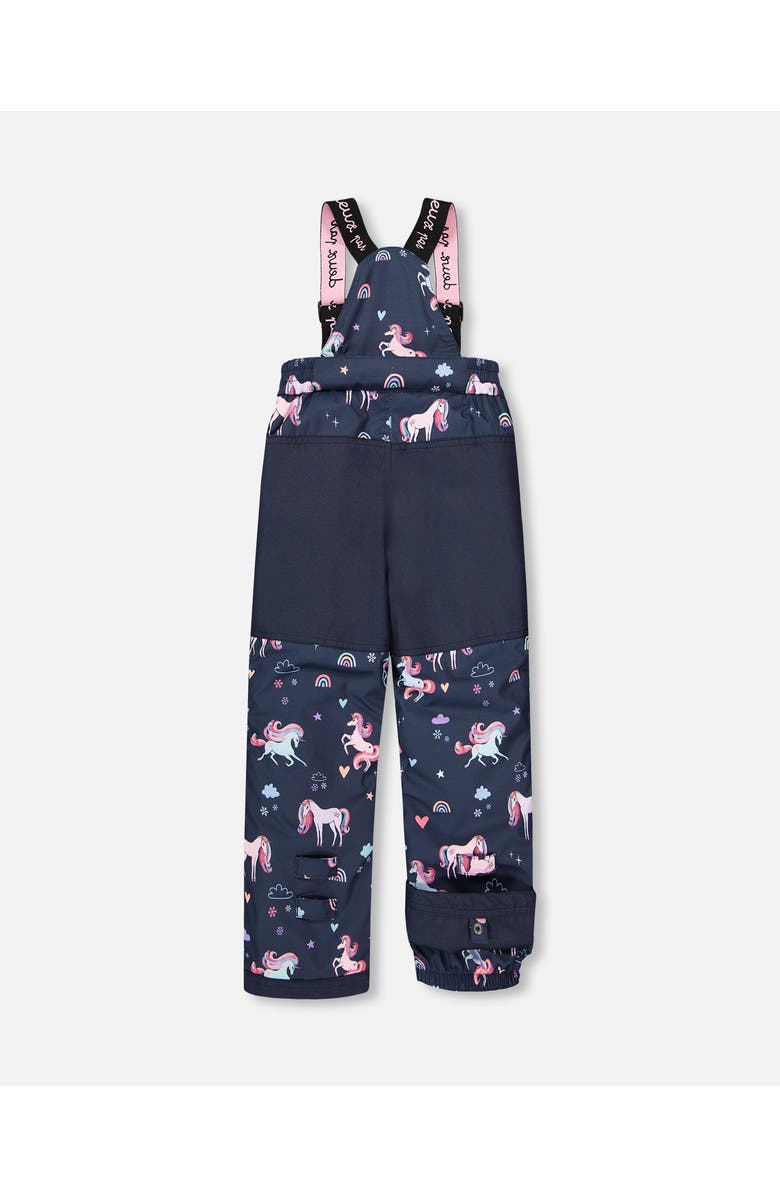 Deux par Deux Two-Piece Play Snowsuit Unicorn, Alternate, color, Navy