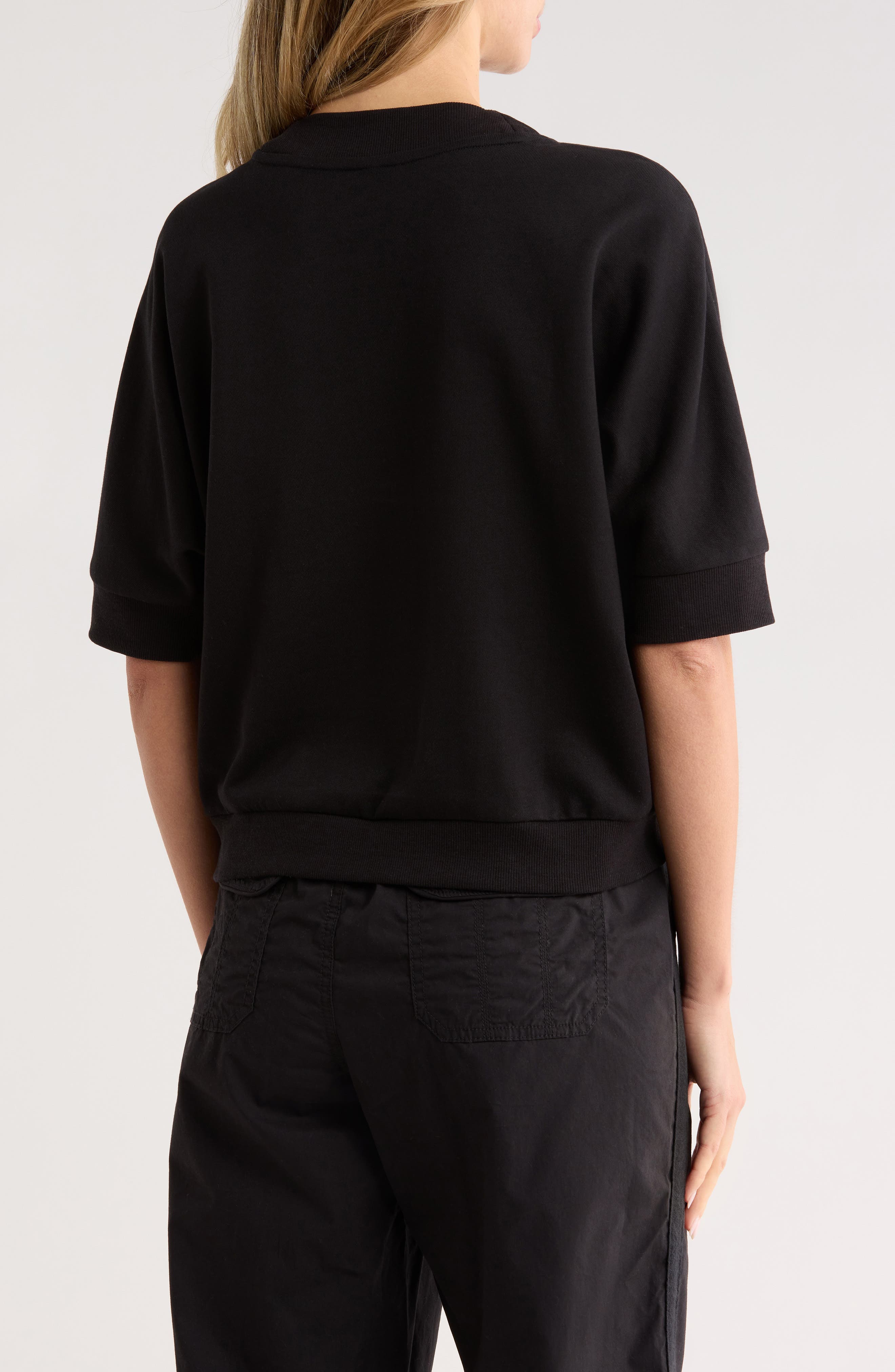 Rhinestone 1989 Logo Short Sleeve Crop Sweatshirt - image 2