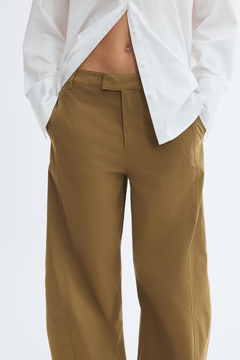 Barrel-leg Pants, Alternate, color, Dark beige