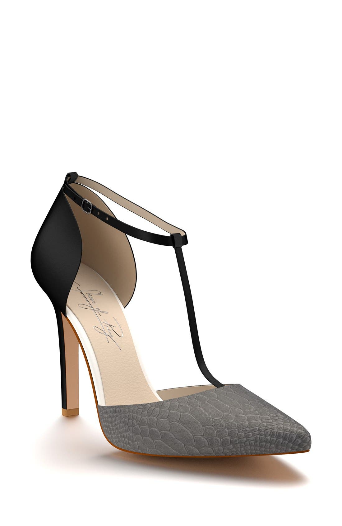 Shoes of Prey d'Orsay T-Strap Pump, Main, color, 