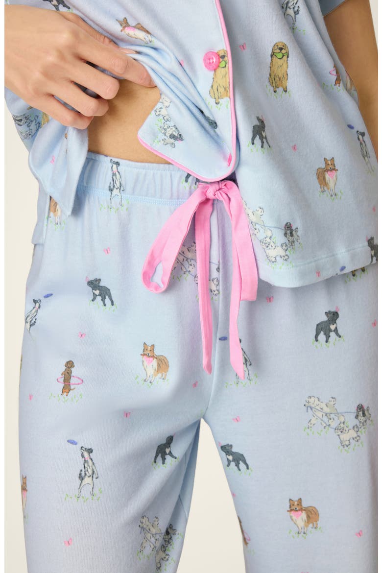 Bark Park Jersey Pajamas, Alternate, color, BLUE ICE