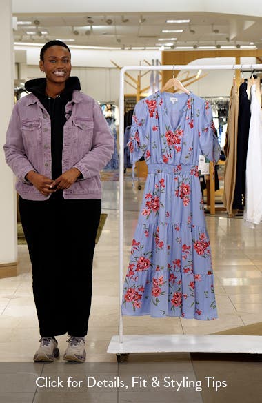 CeCe Floral Tiered Dress (Women) | Nordstromrack