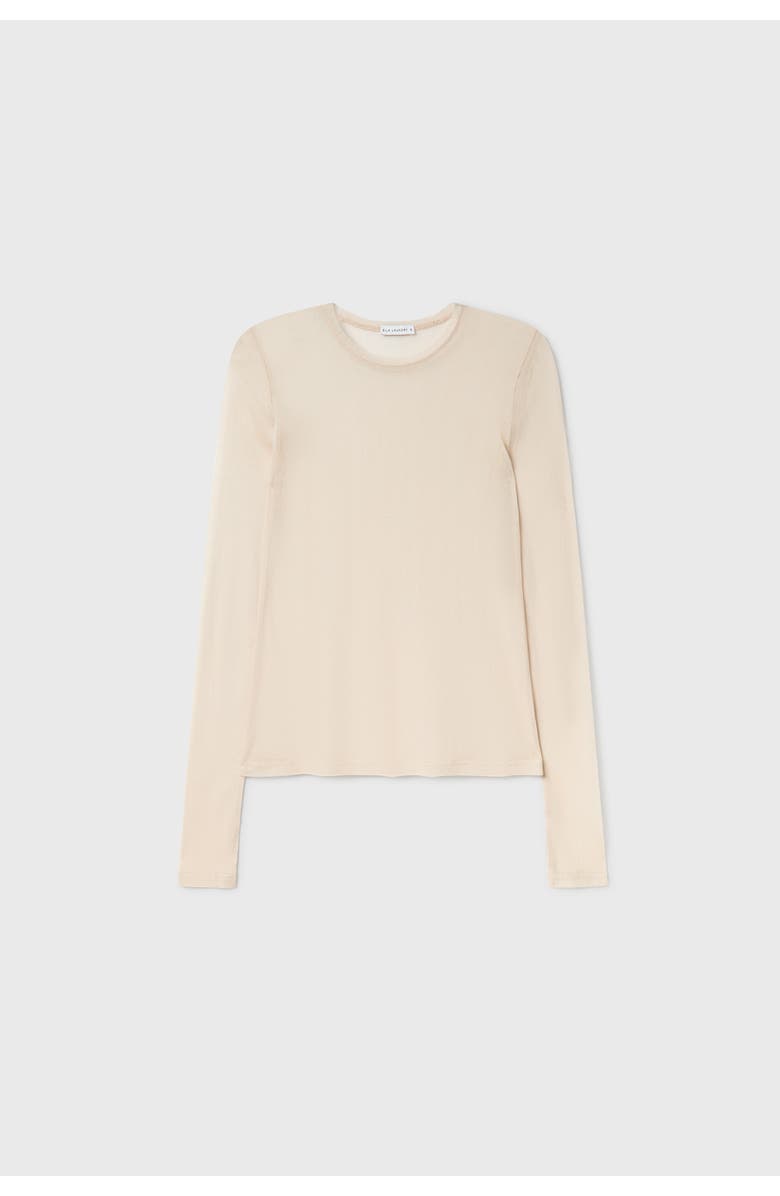 SILK LAUNDRY MESH LONG SLEEVE TOP HAZELNUT, Main, color, Hazelnut