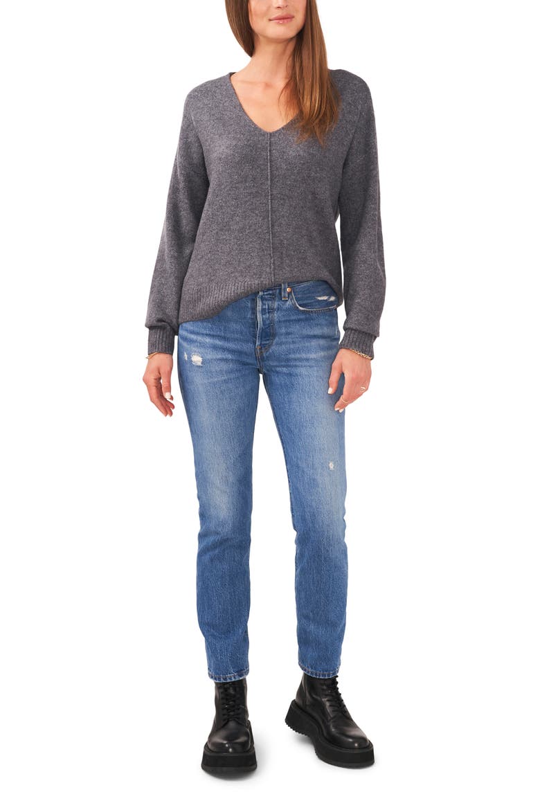 Cozy Seam Sweater, Alternate, color, MED HEATHER GREY