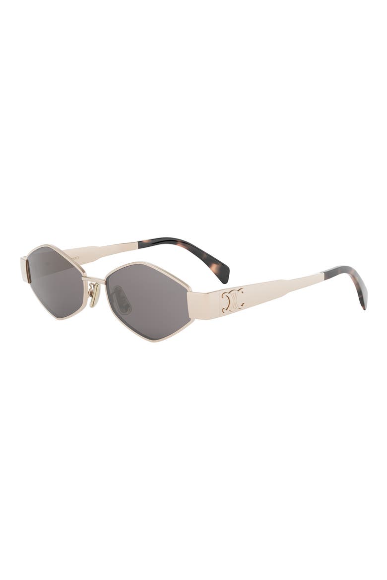 Triomphe 54mm Geometric Sunglasses, Alternate, color, SHINY ROSE GOLD / SMOKE