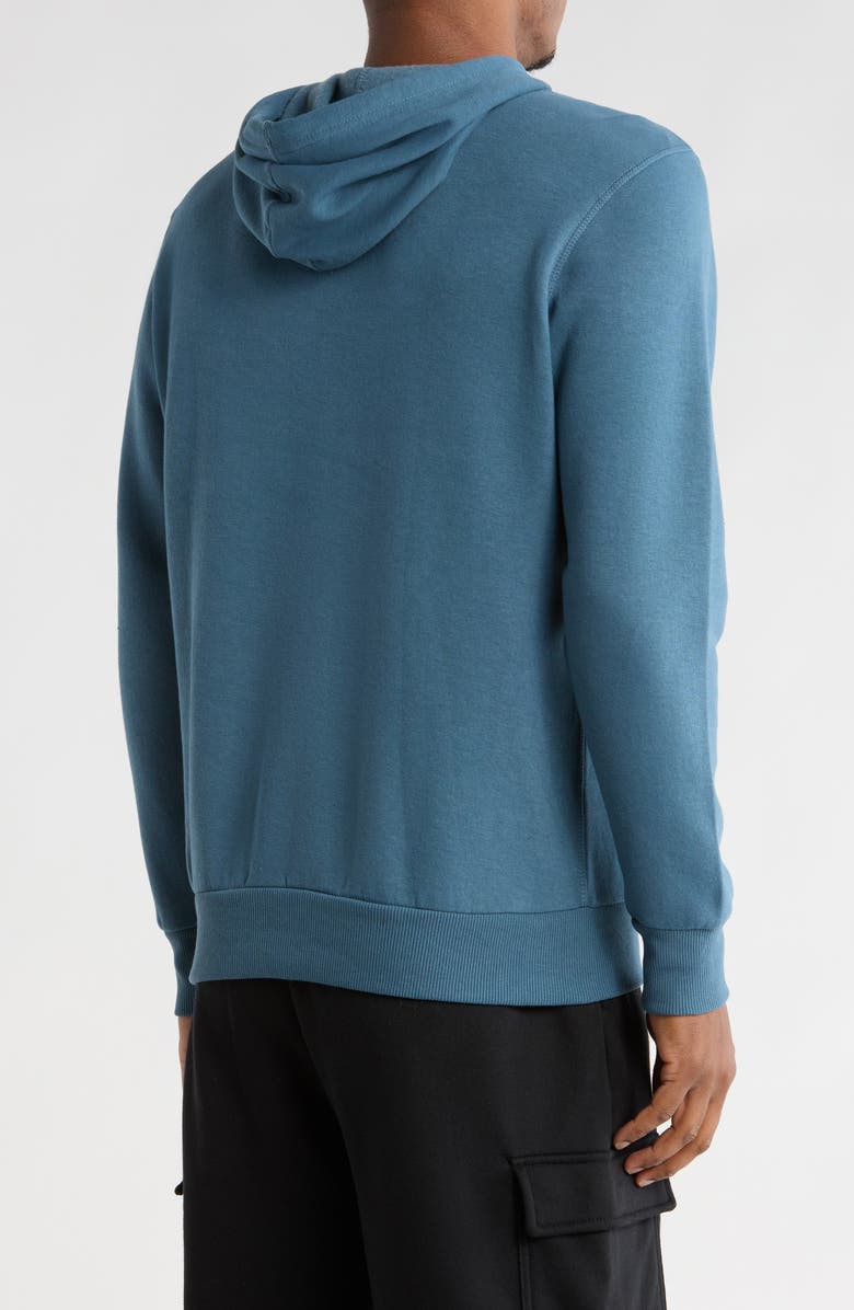 Hurley Logo Fleece Hoodie, Alternate, color, Grey Teal