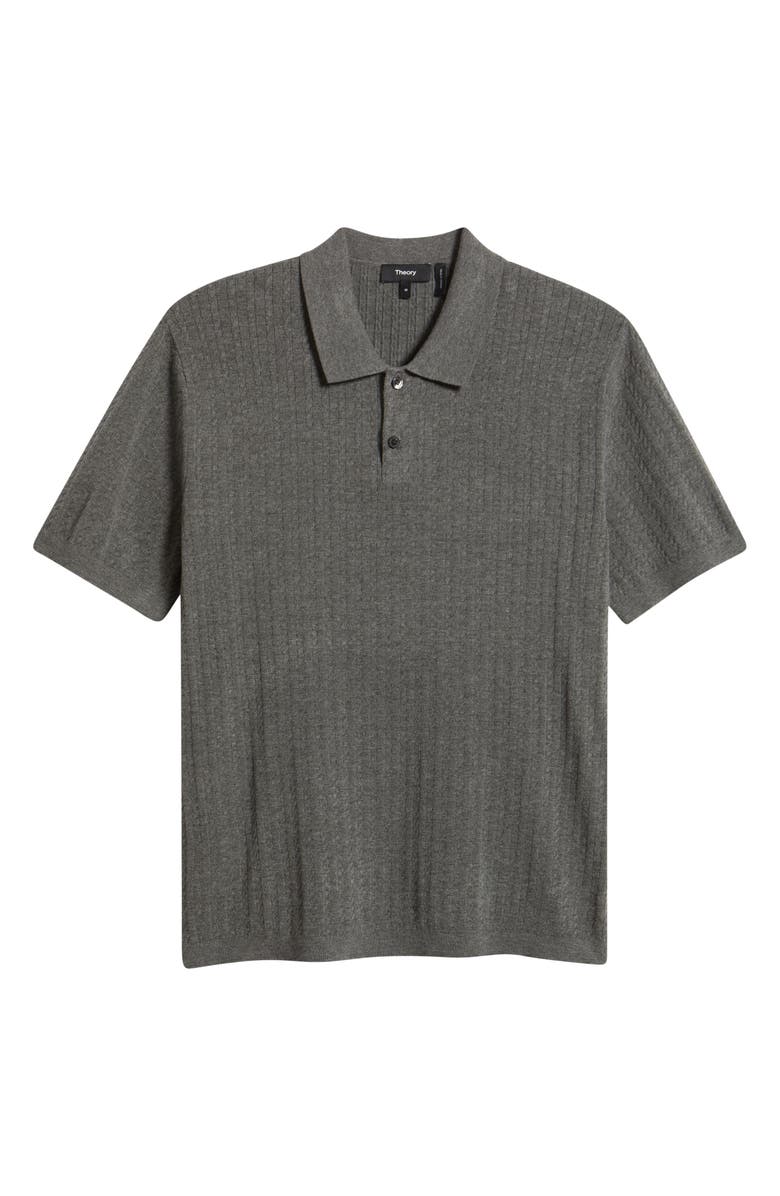 Theory Lightweight Polo, Alternate, color, Medium Grey