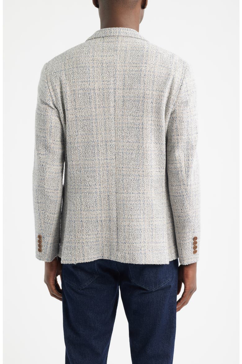 Henrik Trim Fit Knit Cotton Blend Tweed Sport Coat, Alternate, color, BEIGE VACA PLAID
