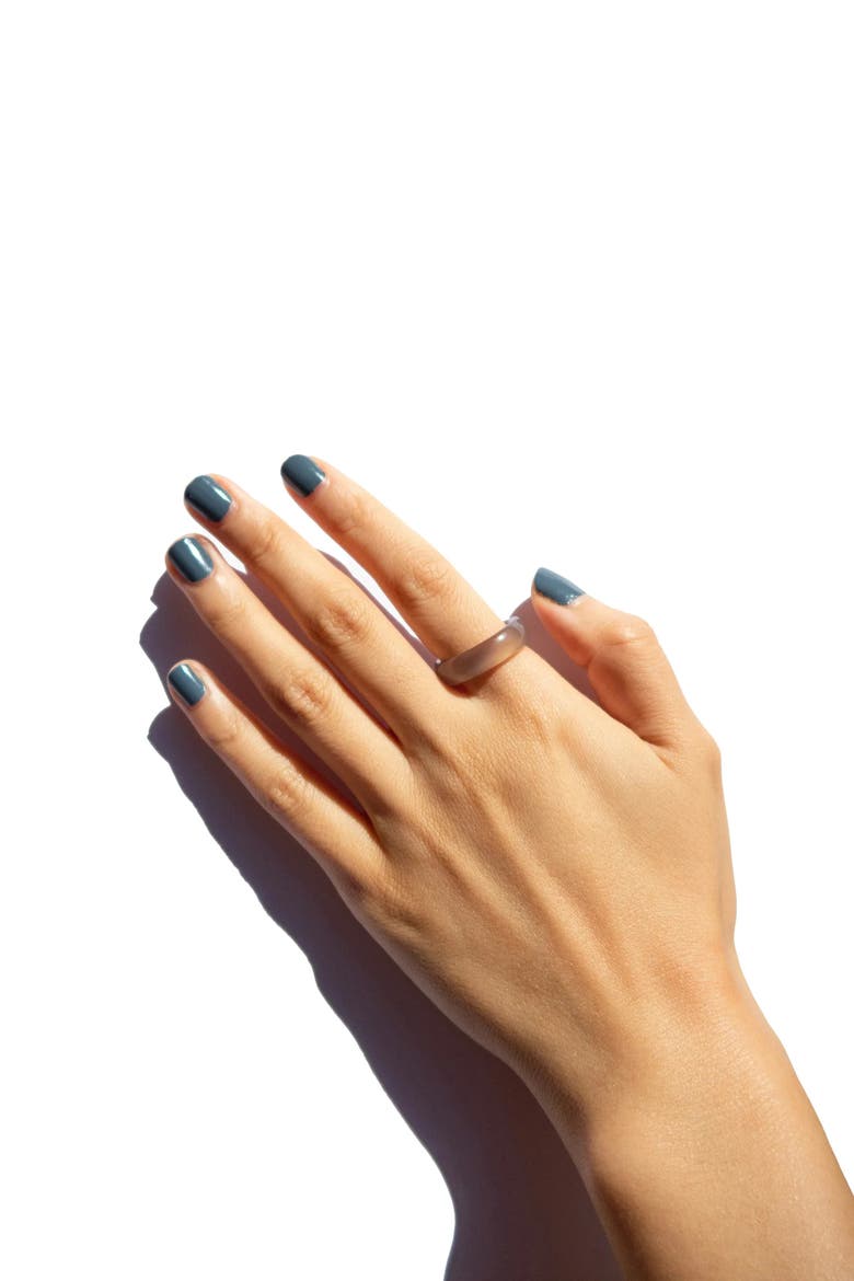 Mist Grey Jade Ring in Purple, Alternate, color, Grey