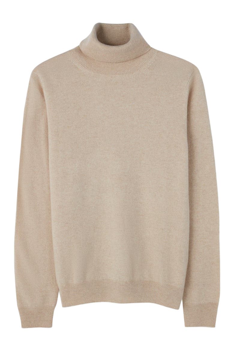 Essential Cashmere Turtleneck Sweater, Alternate, color, beige