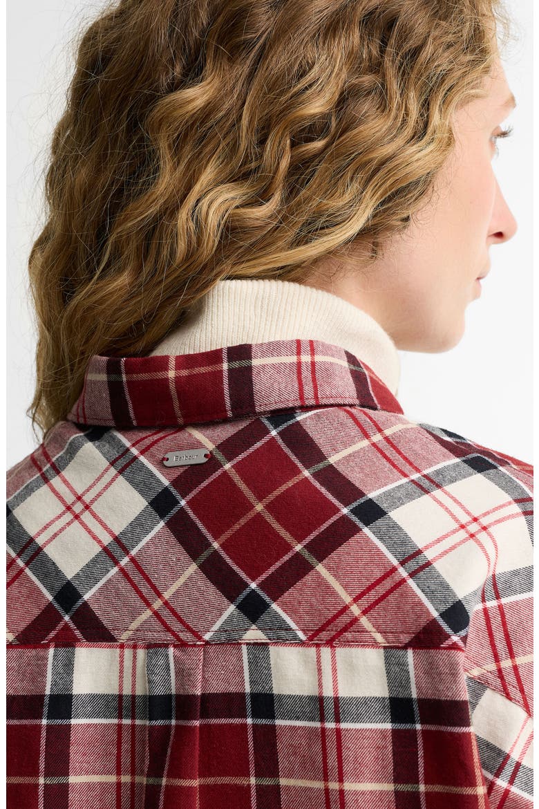 Elishaw Relaxed Fit Check Button-Up Shirt, Alternate, color, LT CARDINAL TARTAN