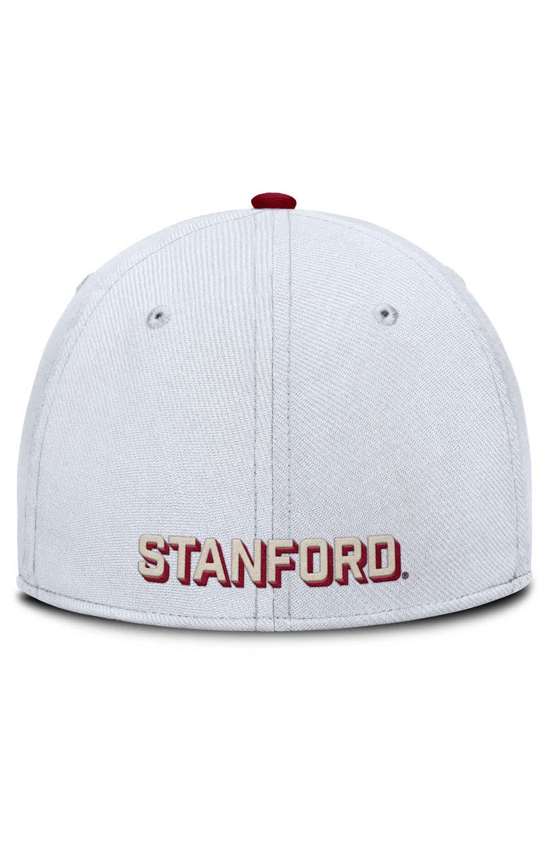 Nike Men's Nike White Stanford Cardinal Legacy Rise Performance Flex Hat, Alternate, color, White