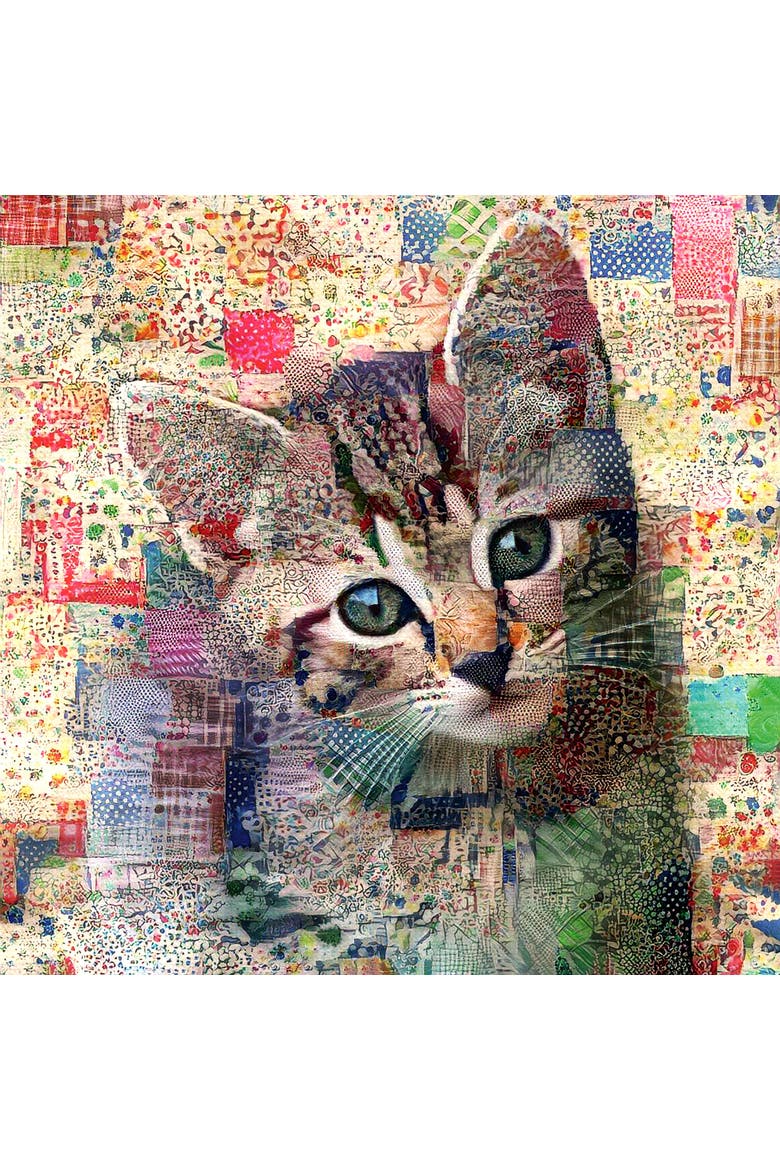 Quilted tabby Kitten 500 piece Jigsaw Puzzle for Adults, Alternate, color, Multicolor
