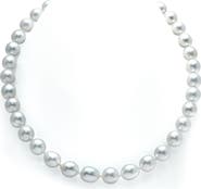 The Pearl Source 8-10mm White South Sea Drop Shape Pearl Necklace - AAA Quality