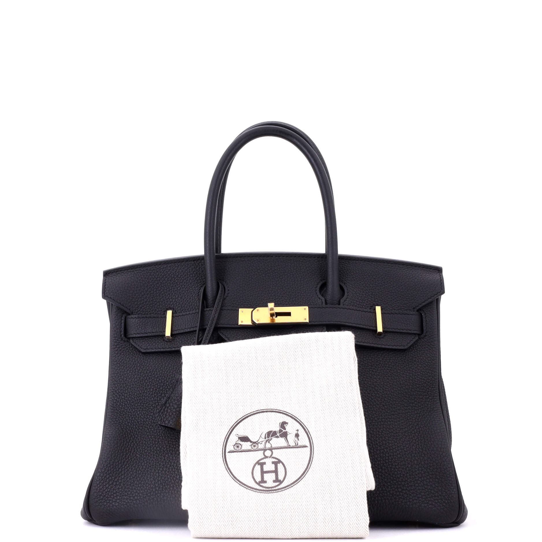 Pre-Owned Hermes Birkin Handbag Black Togo with Gold Hardware 30, Alternate, color, 