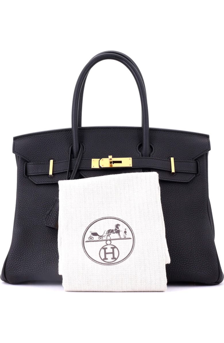 Pre-Owned Hermes Birkin Handbag Black Togo with Gold Hardware 30, Alternate, color,