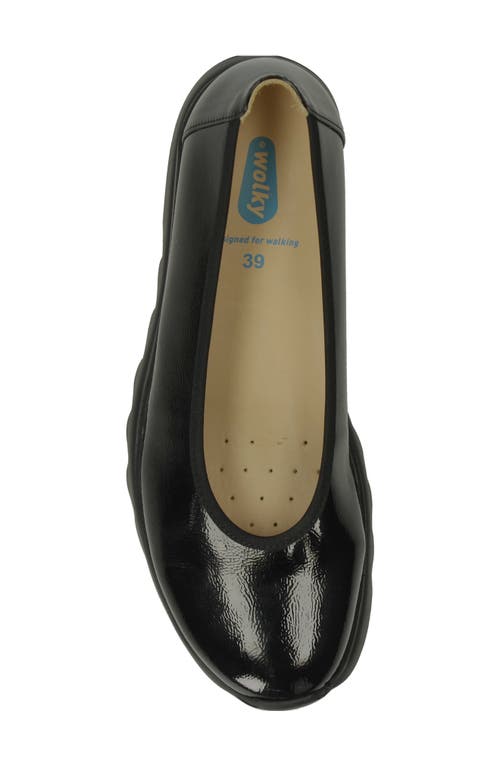 Wolky Snallerina Platform Wedge In Black