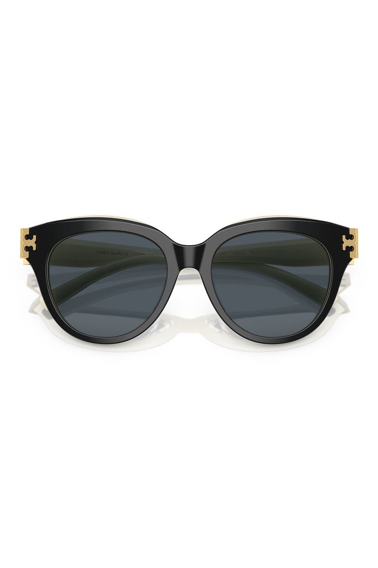 53mm Phantos Sunglasses, Alternate, color, BLACK/IVORY