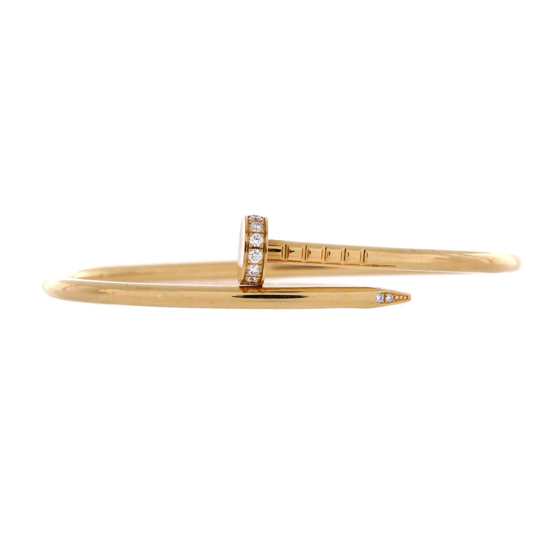 Juste un Clou Bracelet 18K Yellow Gold with Diamonds Small, Main, color, Metallic Gold