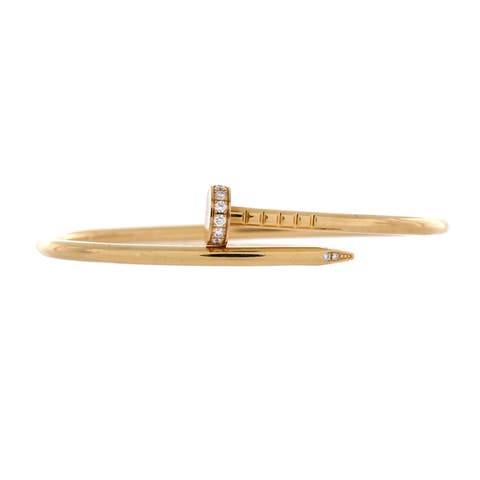 Juste un Clou Bracelet 18K Yellow Gold with Diamonds Small
