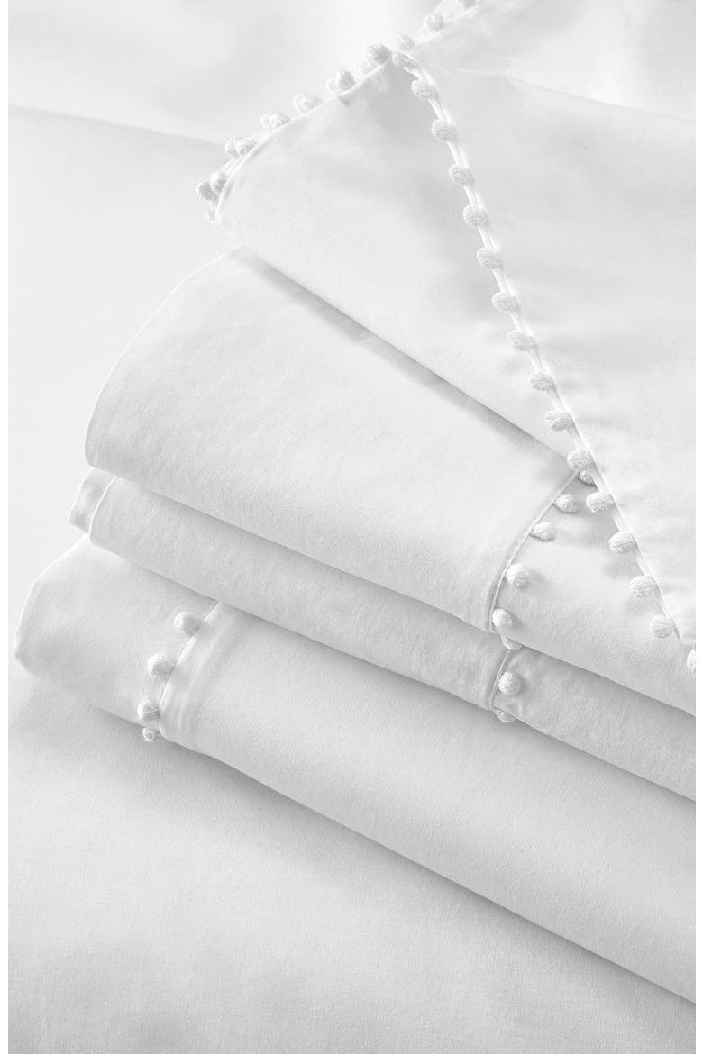 Avignon 200 Thread Count Flat Sheet, Main, color, WHITE