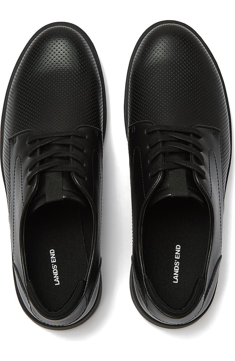 Lands
End Leather Lace Up Derby Oxfords, Alternate, color, Black