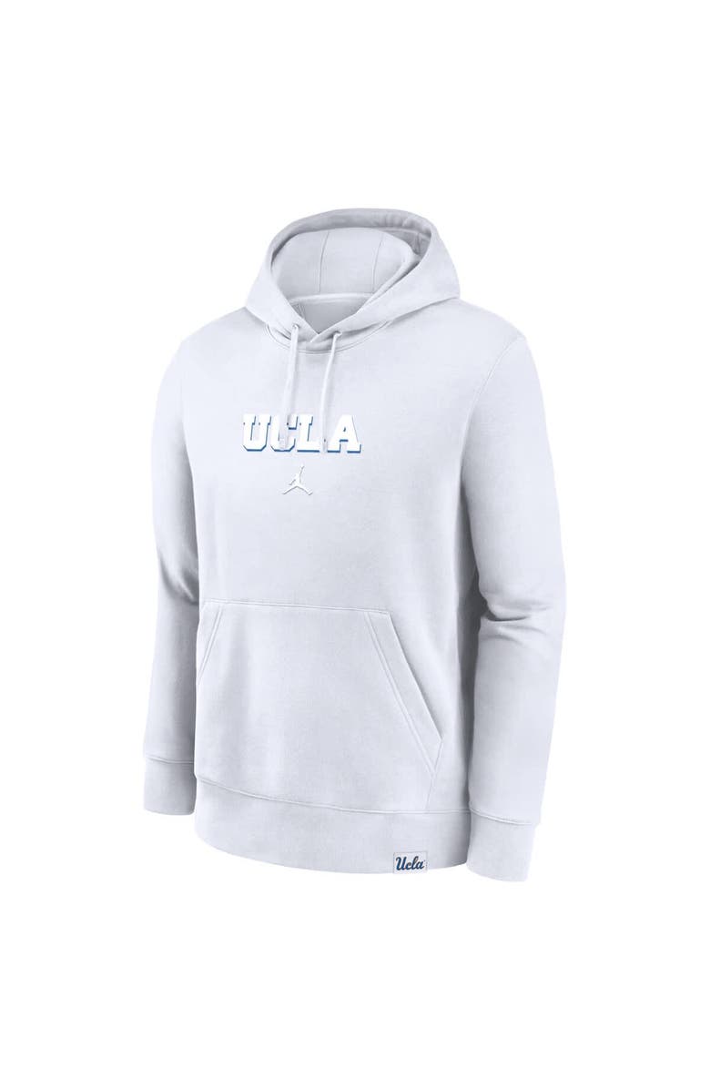 Jordan Brand Men's Jordan Brand White UCLA Bruins Statement Wordmark Lockup Pullover Hoodie, Alternate, color, White