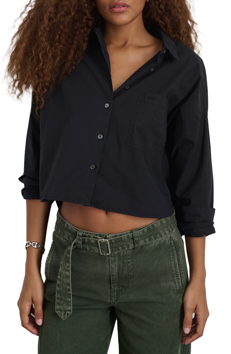 Alex Mill Cropped Button Front Shirt, Main, color, 