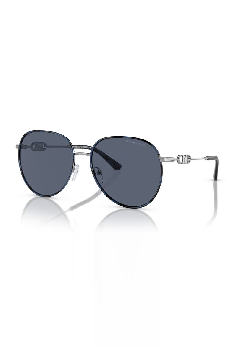 58mm Pilot Polarized Sunglasses, Alternate, color, BLUE TORTOISE