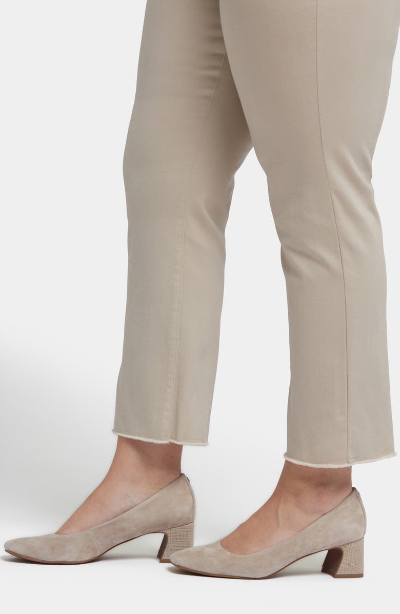 NYDJ Marilyn Frayed Ankle Straight Leg Jeans, Alternate, color, Feather