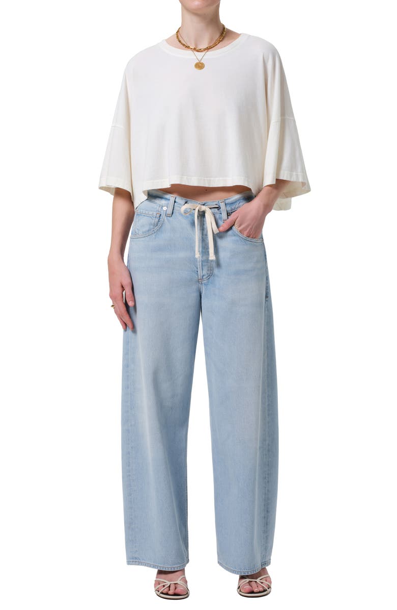 Citizens of Humanity Brynn Drawstring Waist Wide Leg Jeans, Alternate, color, Portola
