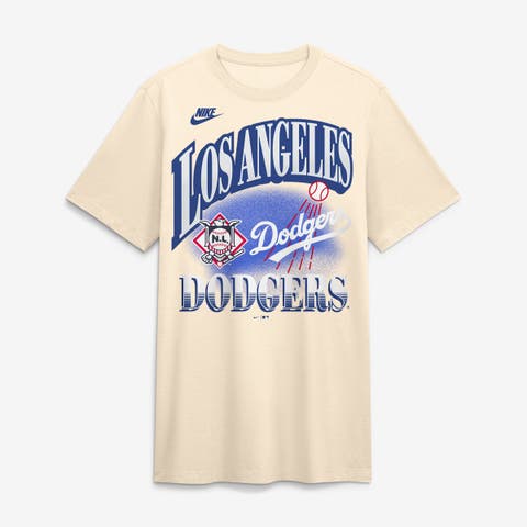 Men's Nike Natural Los Angeles Dodgers Vintage Tri-Blend T-Shirt